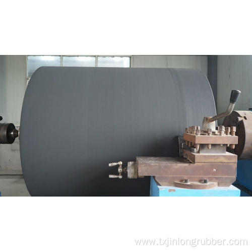 Production of rubber rollers for machinery